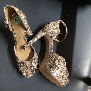 Jessica Simpson Snake Skin High Heel Shoes